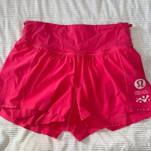 lululemon athletica nulux road to trail sonic pink shorts size 12 - Picture 4 of 8